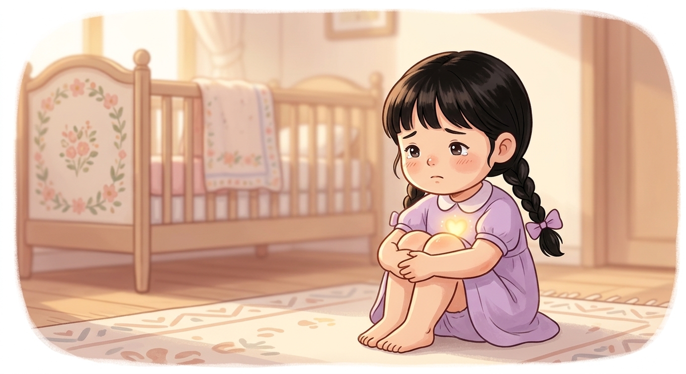 Có một chút gì đó nong nóng trong bụng Bông. Bông nghĩ thầm: "Hình như bố mẹ thương em hơn…