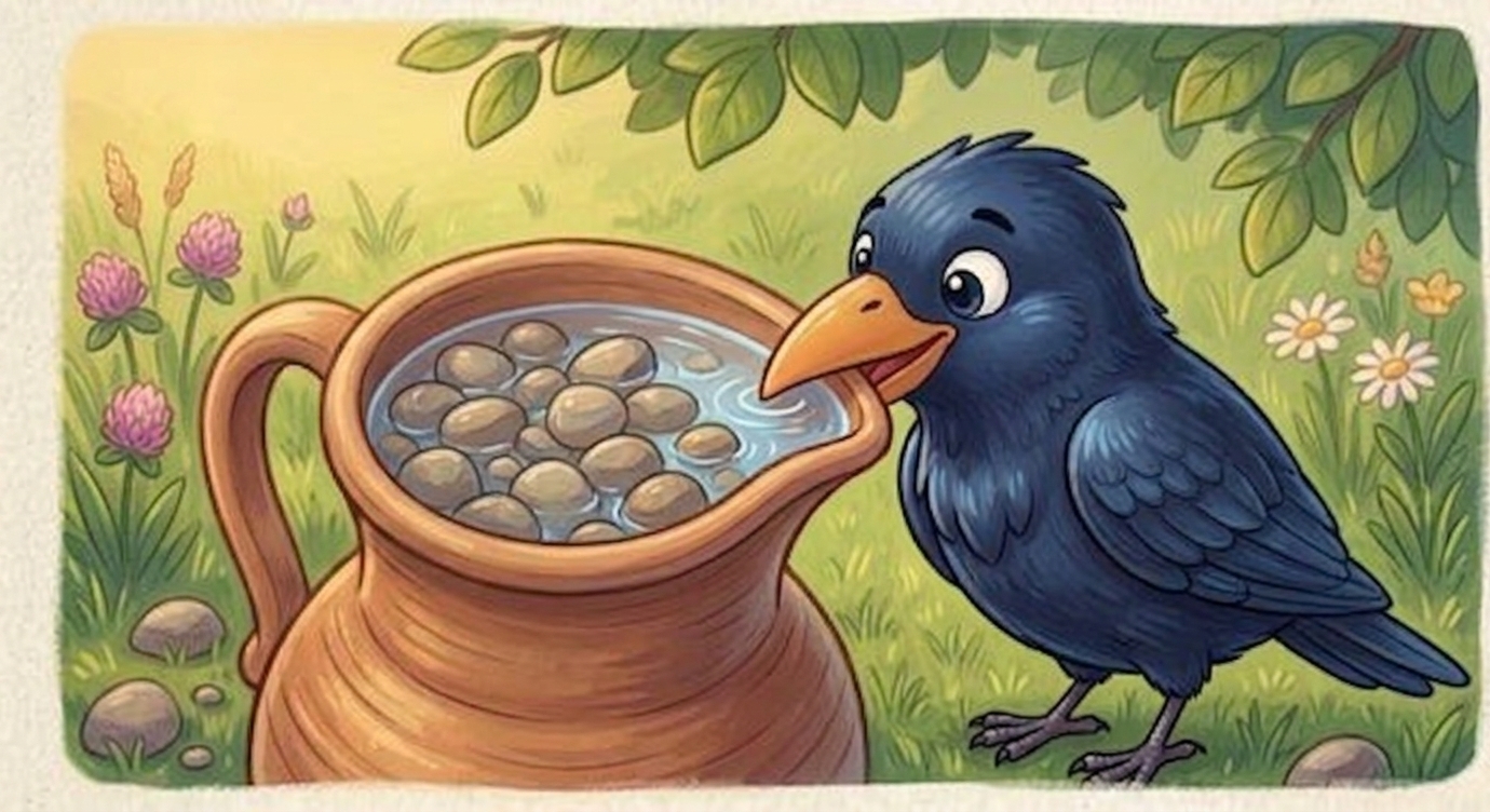 Sỏi này thêm sỏi kia, nước dâng lên cao dần. Cao hơn, cao hơn nữa, cho tới khi nước chạm n…