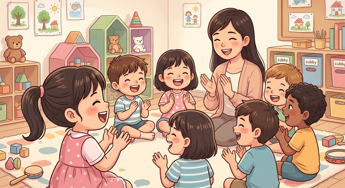 Na hát cùng cả lớp, tay vỗ theo nhịp. Na tô màu, nặn đất, cười giòn tan. Nỗi lo lúc sáng đ…