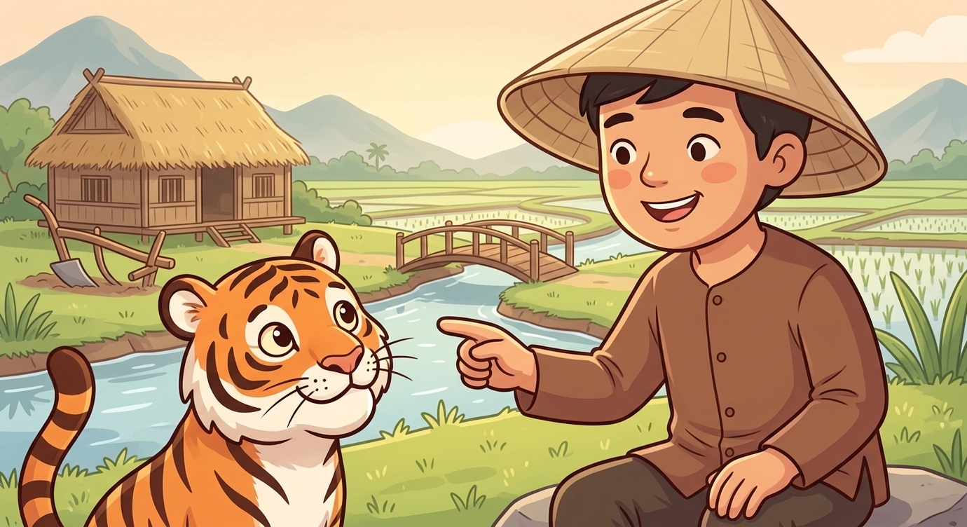 "Trí khôn không phải là vật để cầm nắm đâu, Hổ ạ," bác nói. "Đó là khả năng biết suy nghĩ.…